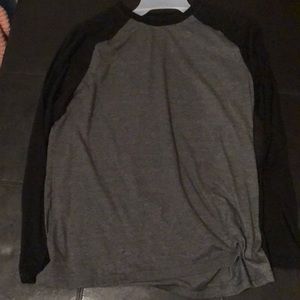 Grey Black Long Sleeve Shirt